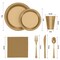 350 Count Gold Disposable Plastic Tableware Set Party Supplies Combo Pack